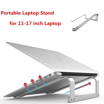

11-17 inch Portable Aluminum Alloy Notebook Support Holder Folding Laptop Stand For Macbook Pro Non-slip Cooling Bracket