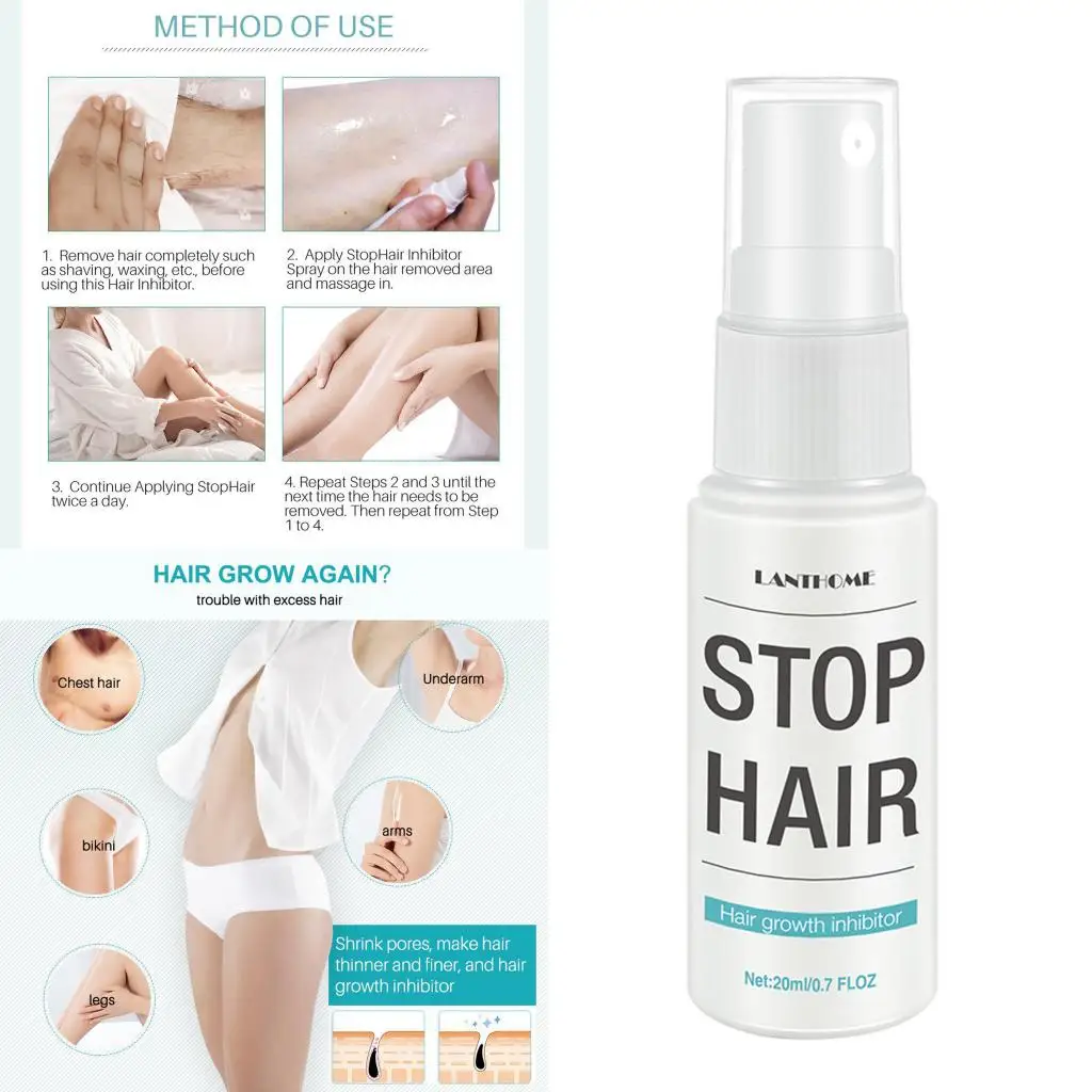 Painless Hair Removal & Armpit Legs Arms Private Parts Hair Growth Inhibitor Spray