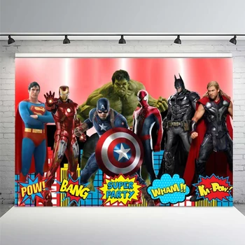 

Photography Backdrops Super Hero Hulk Ironman Captain America Custom Photo Studio Background Backdrop Vinyl