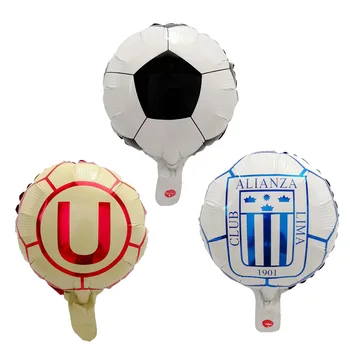 

50pcs mini football Club Aluminium Foil Balloons Barcelona Team Balloon Barca Soccer Fans Celebration Decoration toy air Balloon
