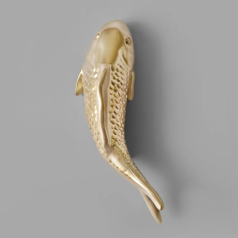 

Resin Carp Fish/Lotus Leaf Wall Hanging Ornament For Home Wall Background Decor