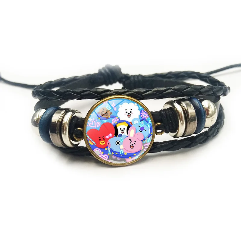 

Bulletproof Boys BTS Time Stone Bracelets Fashion Handmade DIY Weaving Beaded Bracelet Hand Jewelry Customizable