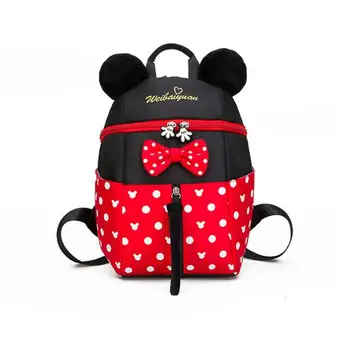 

New Cartoon Backpack Minnie Mickey Print Schoolbag Kindergarten/Primary School Kids Bags Infantil Mochila for Baby Girls