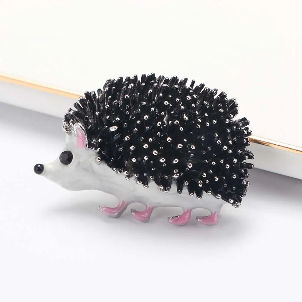 Броши в виде ежика Милая брошь животного булавки Пряжка для шарфа костюма
