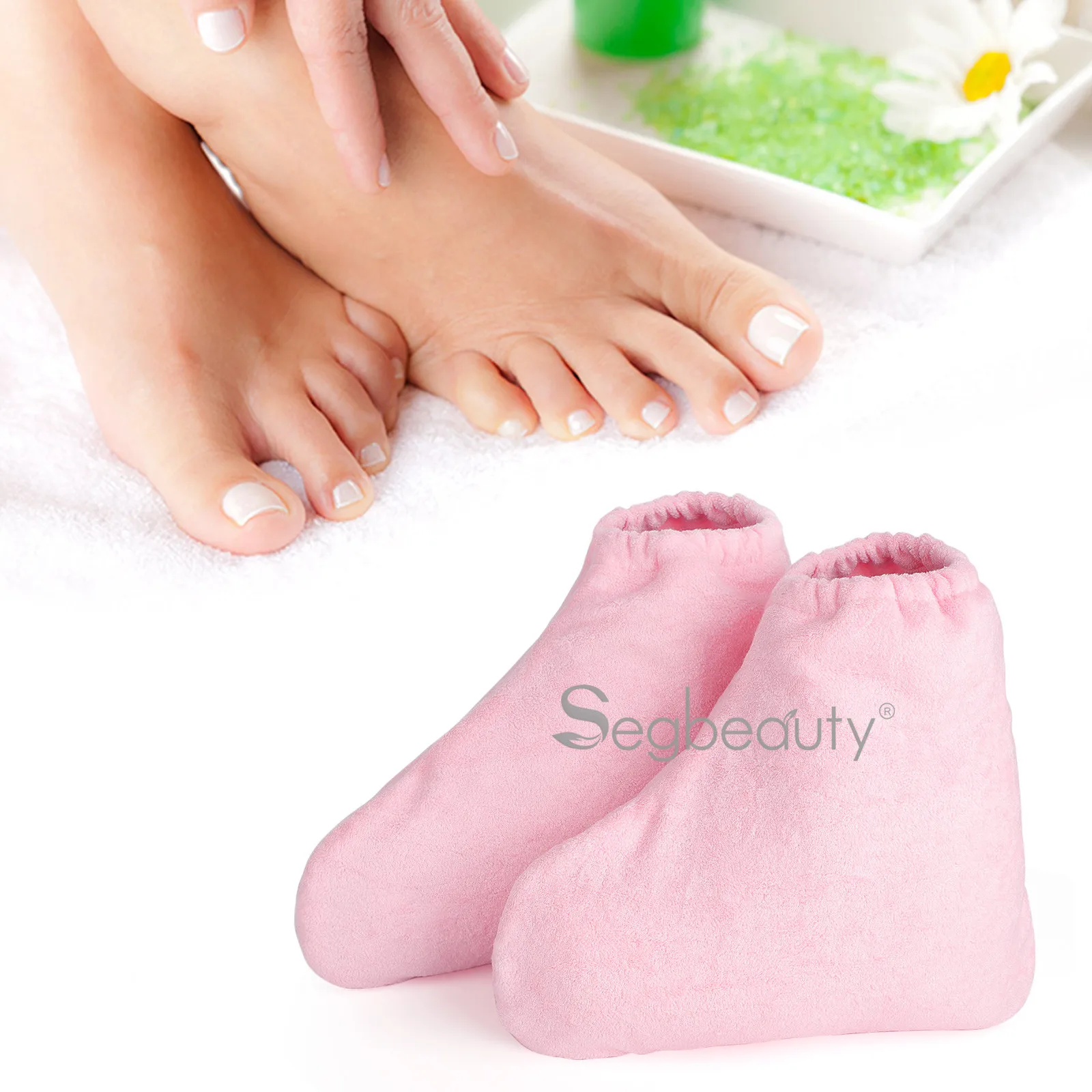 Segbeauty Paraffin Wax Heater Booties Foot Therapy Bath Wax Warmer Beauty Salon SPA Heated Wax Thermal Treatment Booties Liners segbeauty paraffin wax mitts spa heated hand mittens hot wax skin care heat wax mitten therapy paraffin thermal treatment