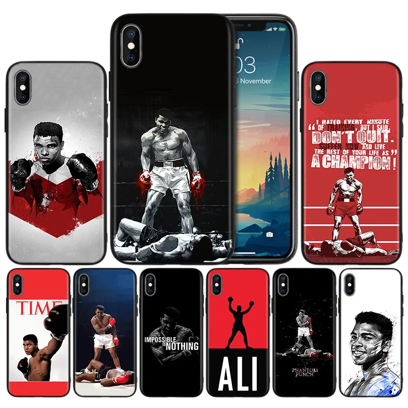 

Silicone Phone Case for IPhone XR XS Max X 7 8 6 6S Plus 11 11Pro Max 5 5S SE 5C 7Plus 8Plus Muhammad Ali Boxing Champion Case