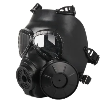 

Single fan M04 Double Gas Mask CS Filter Tactical Military Army Transpiration Facial Mask Guard Shooting accessorie new