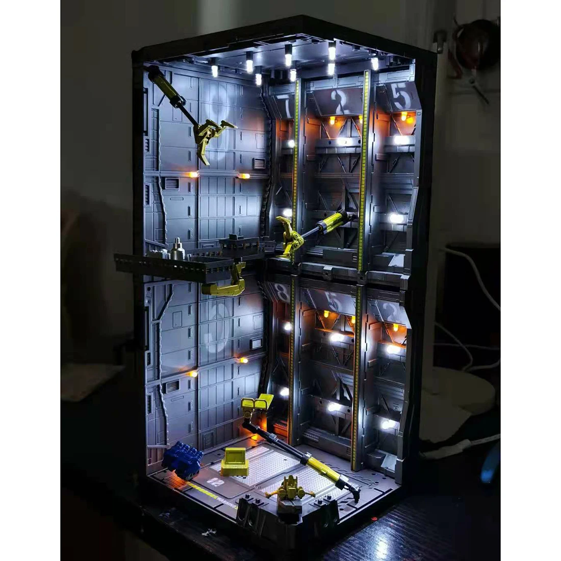 16X15X33cm Abbildung Modell Garage Display Box Mit Beleuchtung Kit (Acryl  Bord In Front und Rechts/Keine Acryl Bord Version)|Modellzubehör| -  AliExpress