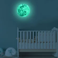 Cheap 30cm Wall stickers for Kids Rooms Decor Luminous DIY 3D Moon Earth 2019 New Glow In The Dark Wall Decor Room Decoration Cheap 30cm Wall stickers for Kids Rooms Decor Luminous DIY 3D Moon Earth 2019 New Glow In The Dark Wall Decor Room Decoration