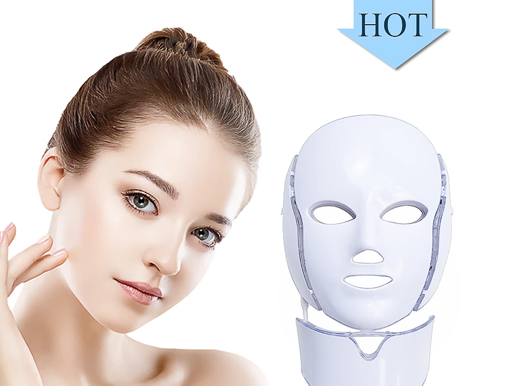Licheng светодиодный маска для лица с шейным лицом, косметическая машина для омоложения кожи, салонная маска для домашнего использования, фотонная терапия, акне
