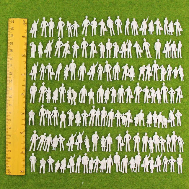 P75B Model Trains HO OO Scale 1:75 White Figures Unpaited Figures Standing
