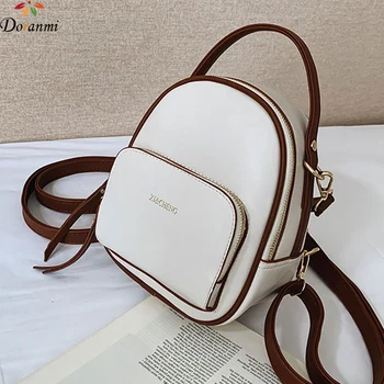 

DORANMI Round Mini Backpack Women's Schoolbag 2020 New Small Female Rucksacks Patchwork Solid Shoulder Back Bags Mochila BG525