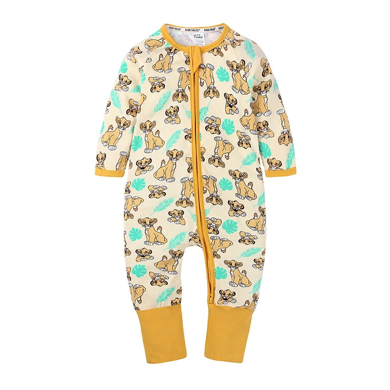 Комбинезон с цветочным рисунком для маленьких девочек; одежда для малышей; осенний хлопковый комбинезон на молнии для маленьких девочек и мальчиков; одежда для малышей; комбинезоны; ppy527