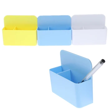 

1PC Fridge Magnet Magnetic Marker Pen Storage Box Grid Rubber Magnet Plastic Organizer for Classroom Meetingroom Pencil Case