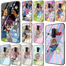 Dr. Slump Arale маленькая девочка закаленное стекло чехол для телефона для Galaxy S7 edge S8 Note 8 9 10 Plus A10 20 30 40 50 60 70