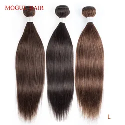 Mogul Hair 1 Piece Indian Hair Weave Bundles Straight Bundles Color 4 Chocolate Brown Black Remy Human hair extension 10-26 inch