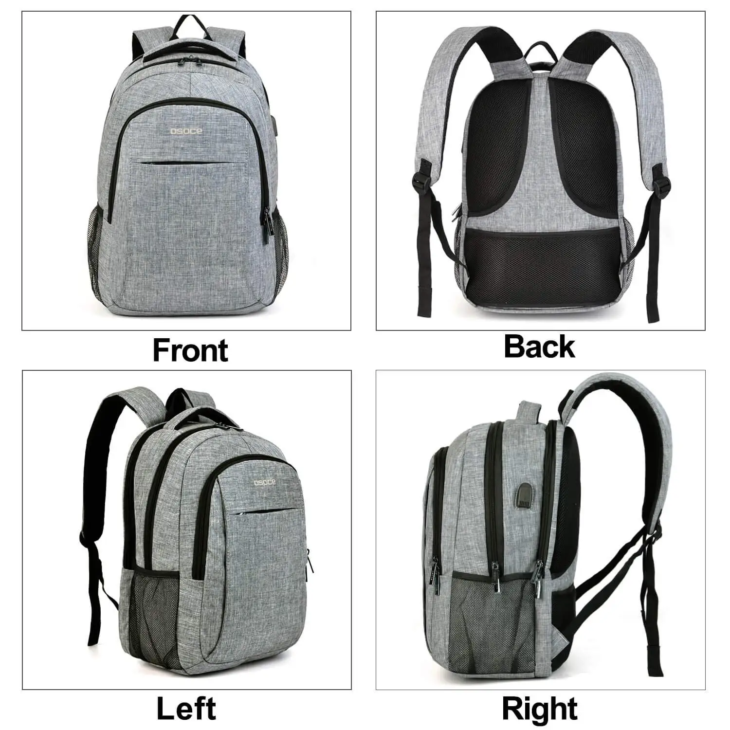 OSOCE сумка для ноутбука рюкзак 15,6 дюймов с usb зарядным портом для наушников Водонепроницаемый Бизнес-рюкзак