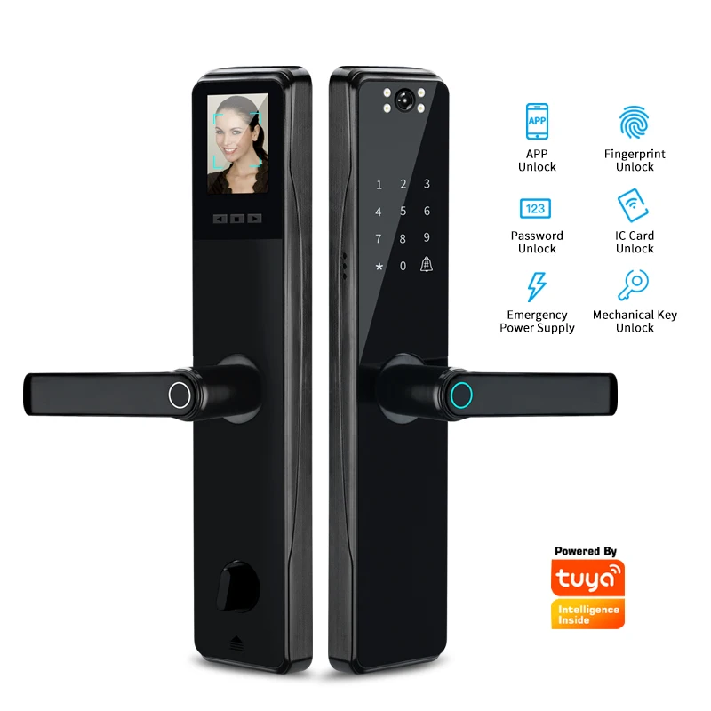 

Wholesale Safety Electronic Automatic Tuya App Smart Door Lock with Camera