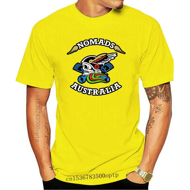 Новые Nomads Australia Gang Motor MC Shirt 2021 дизайнерские женские топы черного размера | Мужская