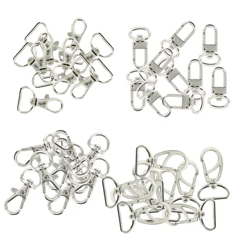

40Pieces 4 Sizes Swivel Trigger Clips Snap Hooks Key Ring Bag Charm Findings