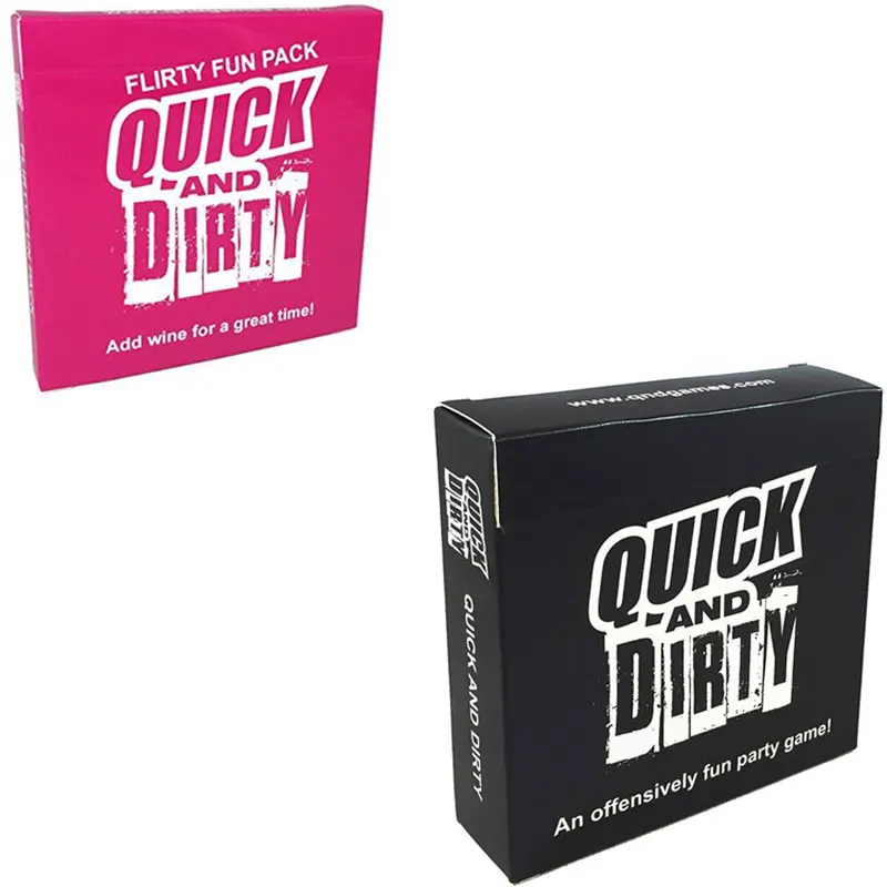 

English Version Fun Party Game Quick and Dirty An Offensively Black Edition Family Interaction Children's Educational Toys
