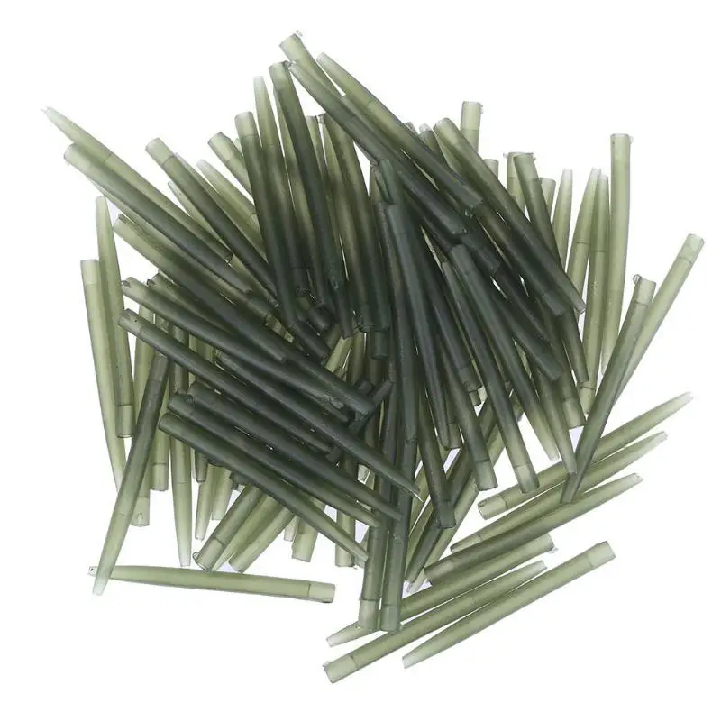 

Rubber Tip Tube Short Anti Wrap Sleeve Connect with Fishing Hook Dark Green