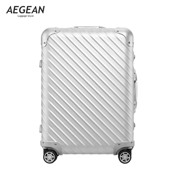 

21"26"30 inch aluminum luggage case travel suitcase luxury brand trolley case cabin luggage on wheels