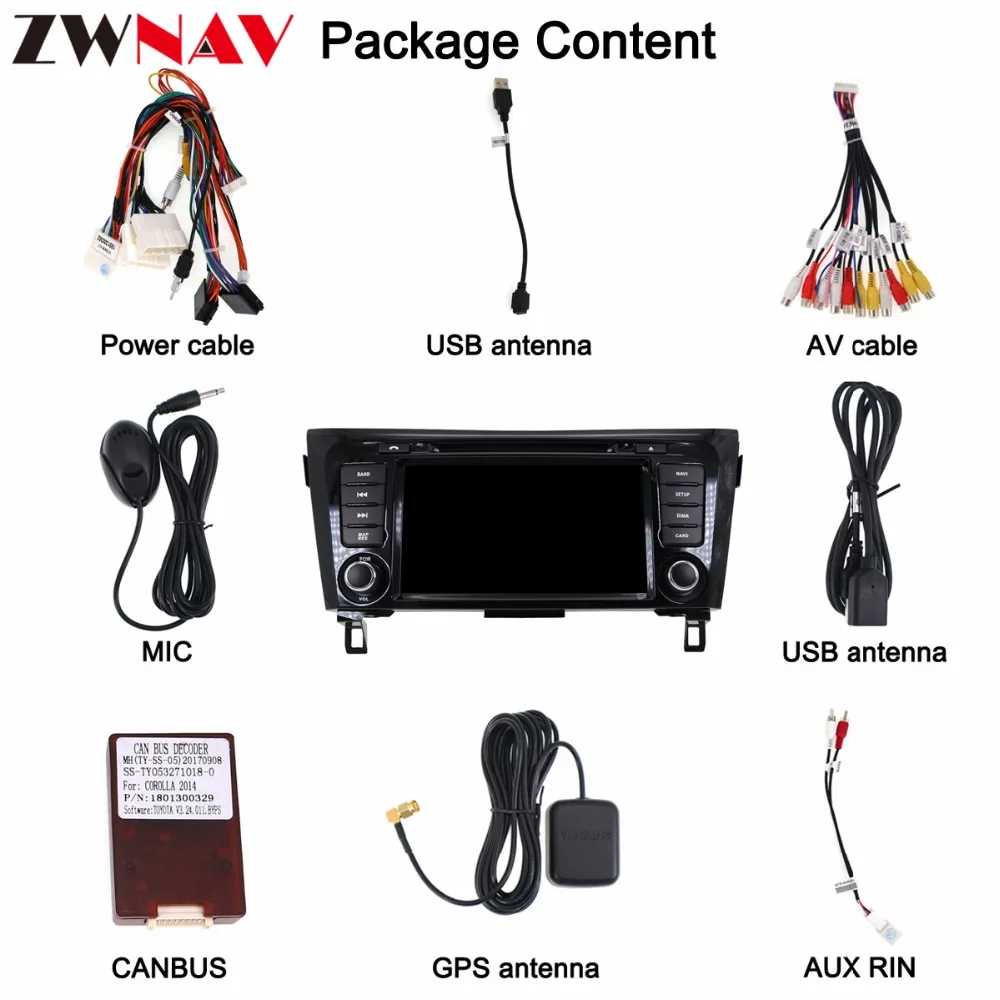 Discount Android 9.1 Car Auto multimedia Radio For Nissan X-TRAIL Qashqai Dualis Rouge 2013-2017 cd dvd NP300 GPS Navi stereo BT map wifi 14