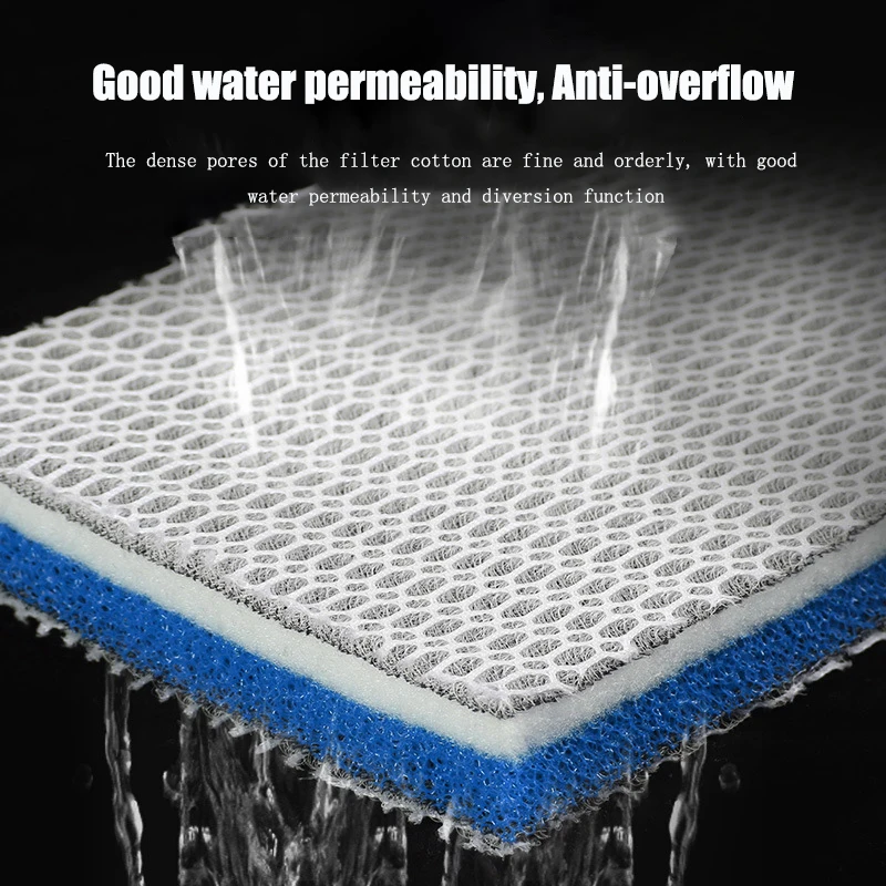6D 6Layers  Aquarium Filter Sponge No Glue Foam Biochemical Cotton Fish Tank  Filtration Accessories