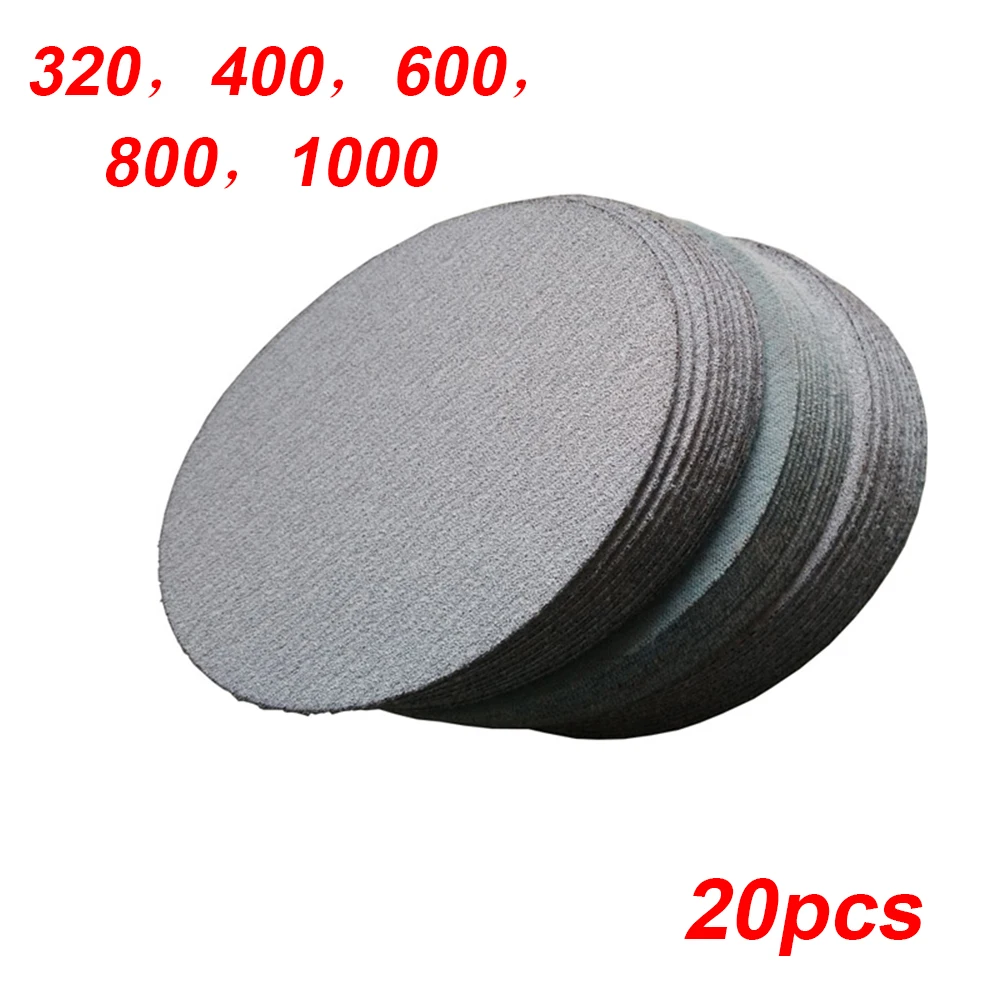 

20pcs 4 inch 100mm Round Sandpaper Disc Grit 320/400/600/800/1000 Polishing abrasive tools kit sanding round