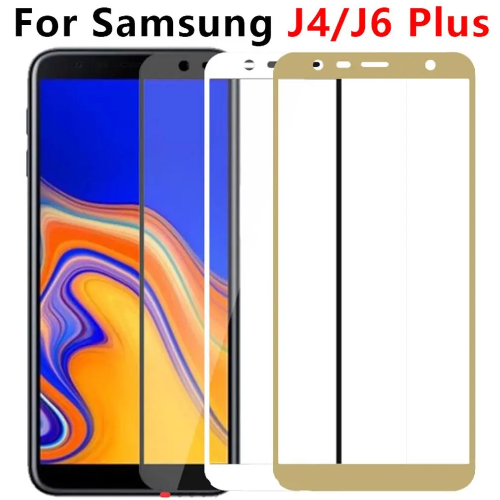 

For Samsung J4 J6 Scratch-Resistant High-Definition Full-Screen Silk Screen Glass Tempered Film Explosion-Proof Film