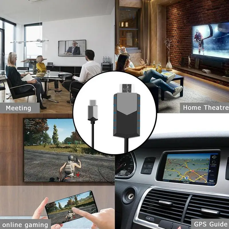 Usb type C к HDMI 1080P HD ТВ кабель адаптер для Android 4K провода шнур телефоны для samsung Аудио Видео мобильный V3O4