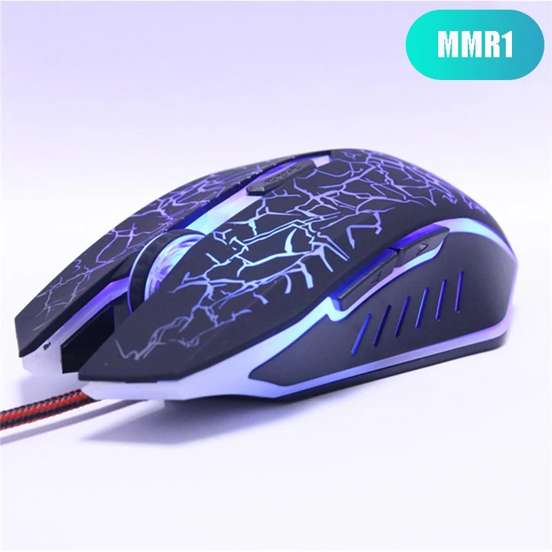 ZUOYA игровая мышь USB Проводная оптика Micel светодиодный с подсветкой игра Mause для ПК ноутбука pro gamer - Цвет: MMR1 black