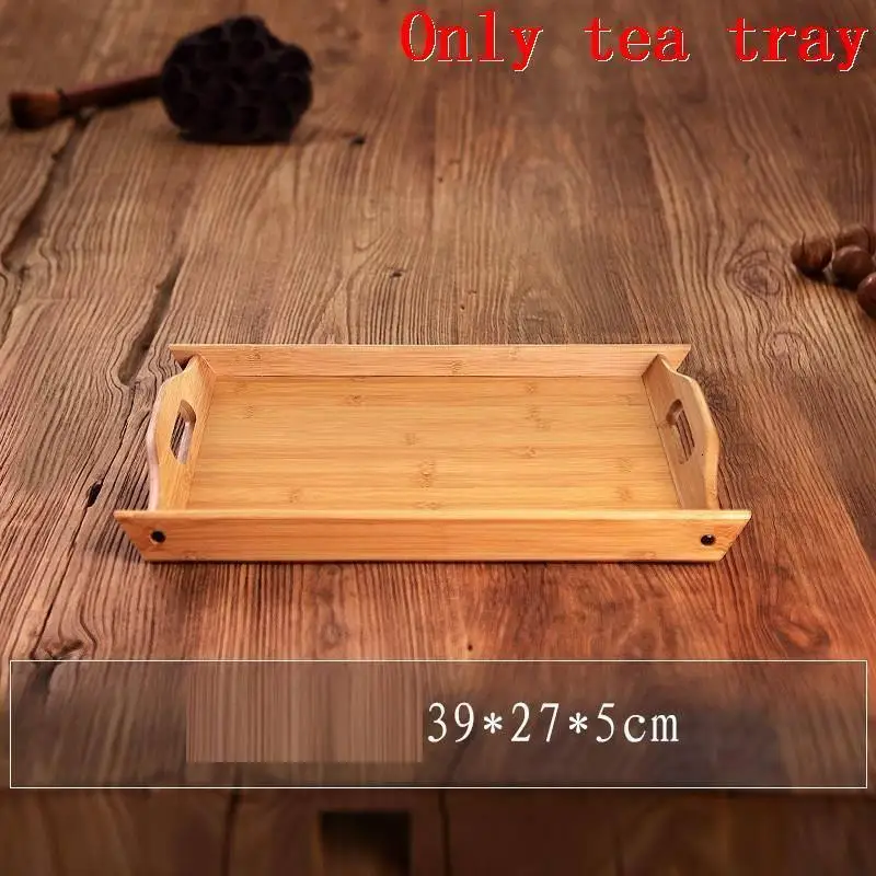 MODEL AI Сервировочный набор чайной посуды Juego De Para Servir аксессуары Te Chino стол Bandeja Bamboo Serv Ing Китайский держатель Gongfu чайный поднос - Цвет: MODEL AI