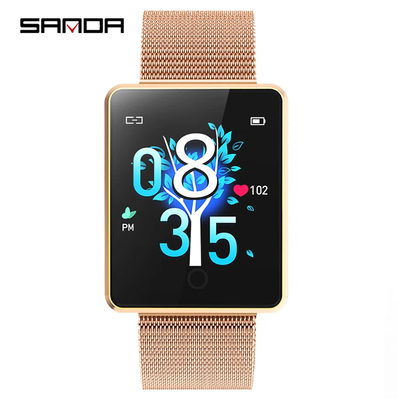 Золотой Смарт-часы Reloj inteligente SmartWatch CK26 золотые Смарт-часы пульсометр кровяное давление монитор сна черный экран Смарт-браслет - Цвет: Золотой