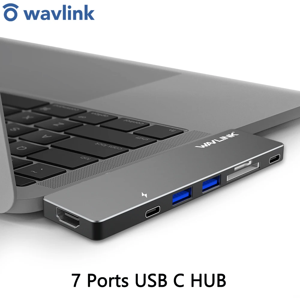 Wavlink USB C концентратор типа для мульти 3 0 HDMI адаптер док станция MacBook Pro 1 сплиттер