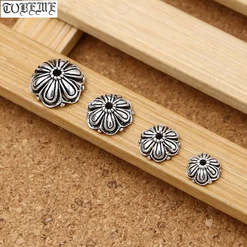 

Handmade 925 Silver Beads Cap Jewelry Findings Flower Bead Cap Pure Silver Jewelry Accessories Bead Cap