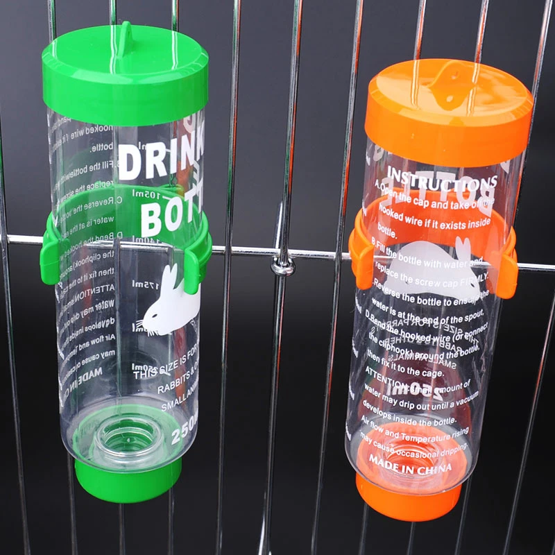 Dispensador de botellas de agua de plástico para hámster, dispositivo de alimentación automático para conejos, perros y animales pequeños, suministros para mascotas