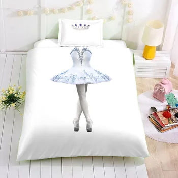

Drop Shipping 3D Girls Boys Kids Children Adults Duvet Cover Set Twin Size Home Decor Bedding Sets Princess gift Ballet