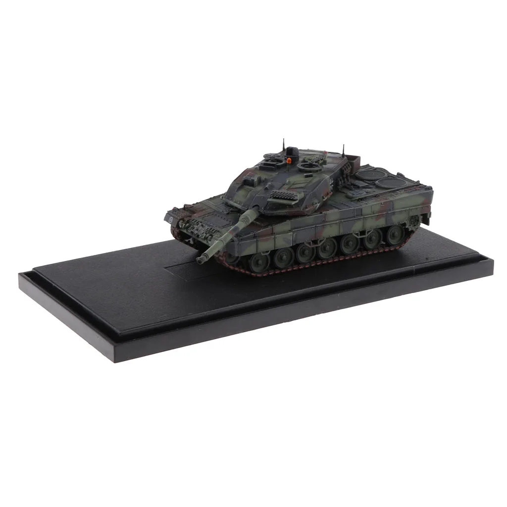 1:72 German Leopard 2 A6 Main Battle Tank Artillery Model Army Crawler Vehicle Toy Collectibles Playset Home Decor