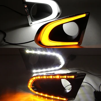 

CSCSNL 2PCS DRL For Chevrolet Chevy TRAX 2014 2015 2016 Daytime Running Lights fog lamp cover 12V Daylight