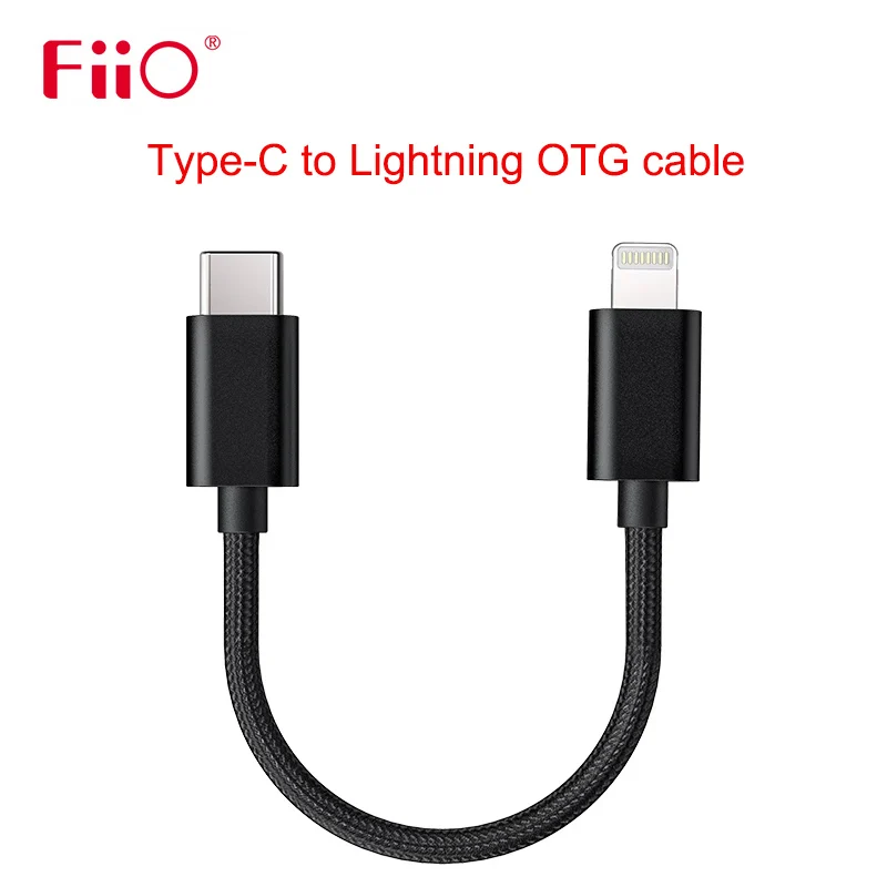 Кабель для передачи данных FiiO LT-LT1 Lightning/USB Type-C подключения устройств iOS к DAC / AMP BTR3K