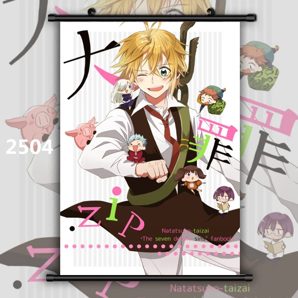 Seven Deadly Sins Nanatsu no Taizai Meliodas x Elizabeth Аниме Манга настенный плакат в рулоне