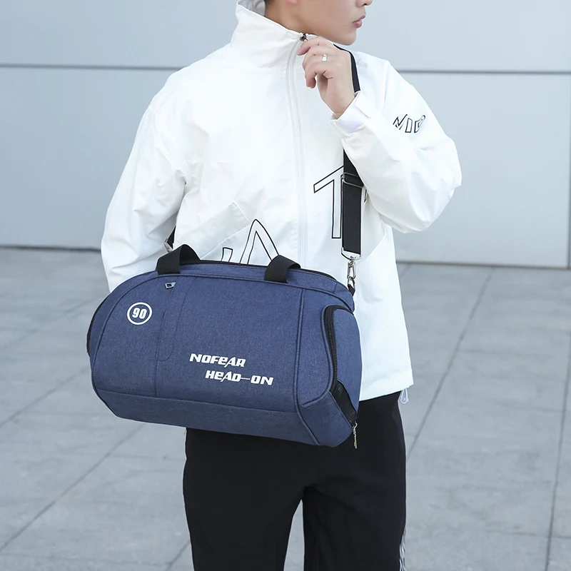 Men Sports bag Gym Bag Football Training Bag Waterproof Travel Independent Shoe Print Personalise Pattern