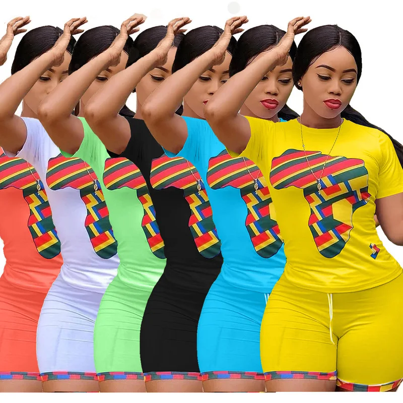 Женский спортивный костюм размера плюс из 2 предметов облегающий топ с короткими