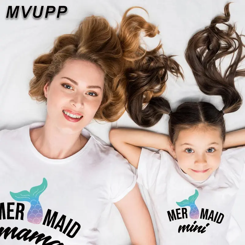 MER MID Carp/ г. Летний Семейный комплект для папы, мамы, дочки и сына, одежда для маленьких мальчиков и девочек Модная стильная футболка, топы