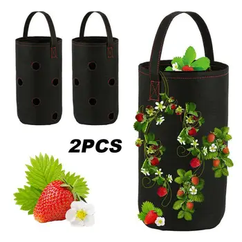 

2Pcs Garden Hanging Planter Grow Bags Tomato Strawberry Planter Breathable Garden Pots & Planters 37.2cm*21.5cm