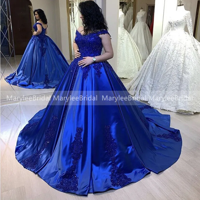 royal blue wedding dress for bride