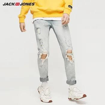 

Jack Jones mens Slim Fit holes Ripped Jeans|219132599