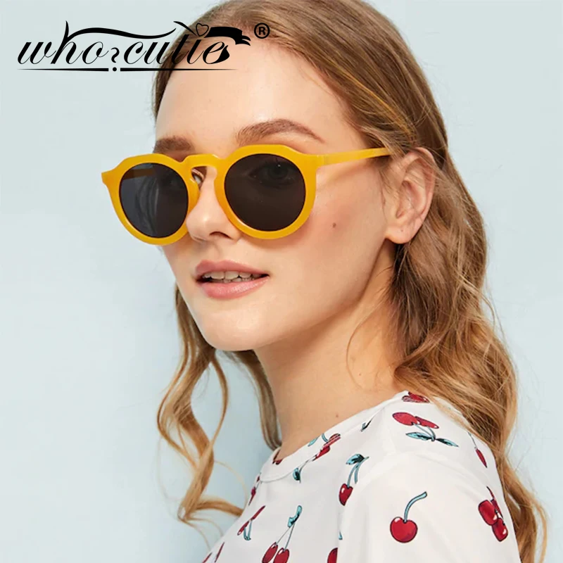Очки солнцезащитные WHO CUTIE женские круглые Модные Винтажные брендовые